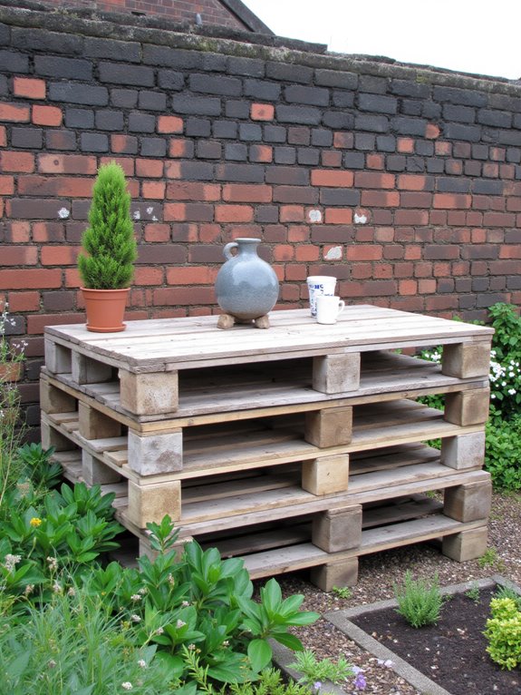 sustainable pallet coffee bar