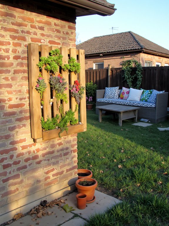 transform backyard with pallet art