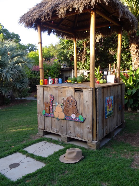 tropical oasis backyard bar