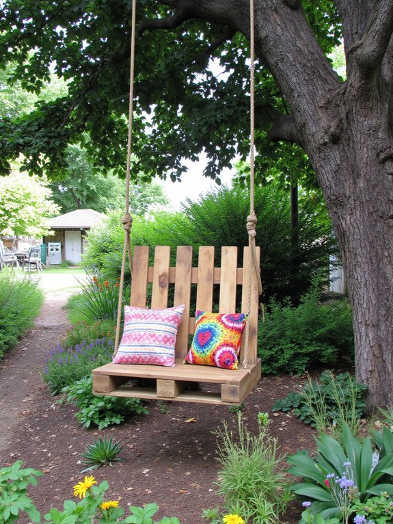unique cozy pallet swing