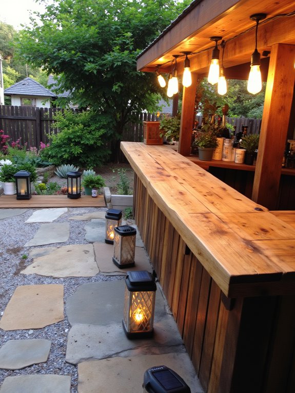 unique outdoor bar lighting