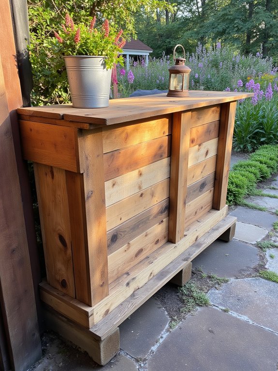 unique rustic bar features
