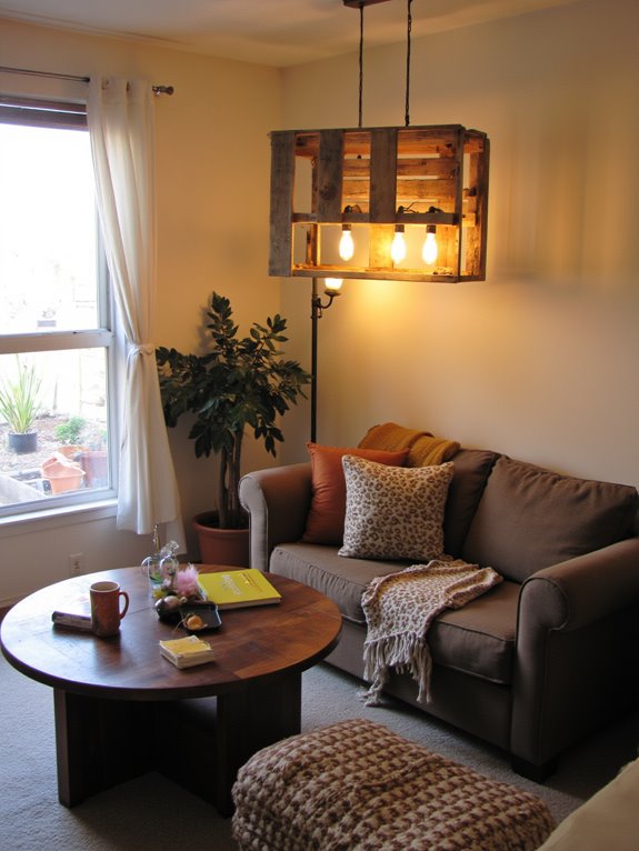 unique rustic pallet lighting