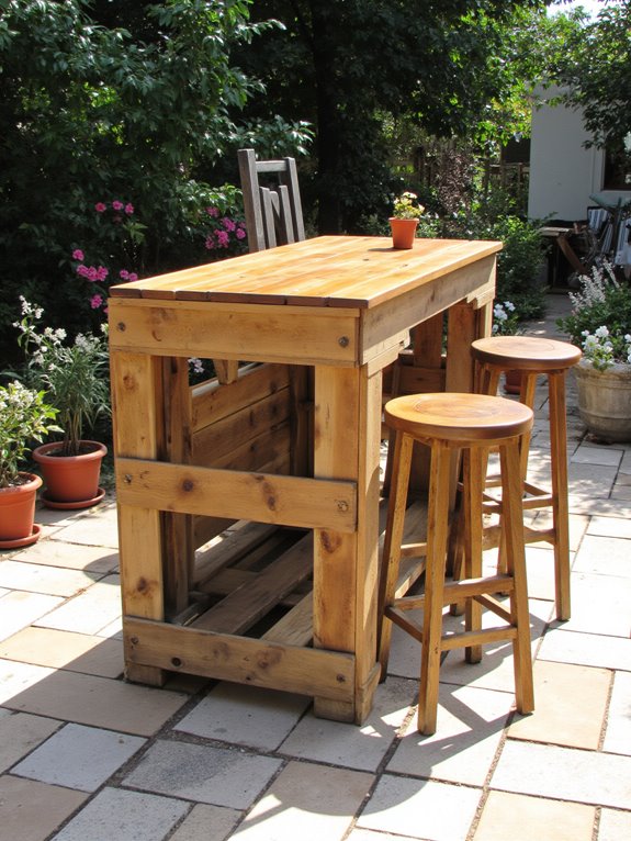 upcycled pallet bar design