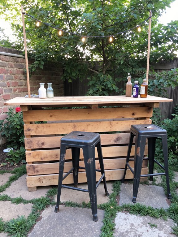 upcycled rustic bar ideas
