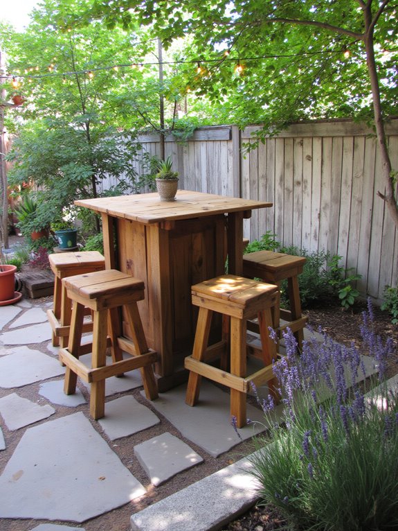 upcycled rustic garden seating