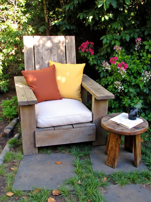 upcycled rustic lounge chair