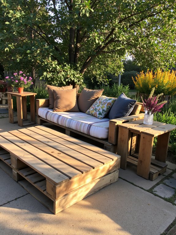 versatile movable pallet furniture