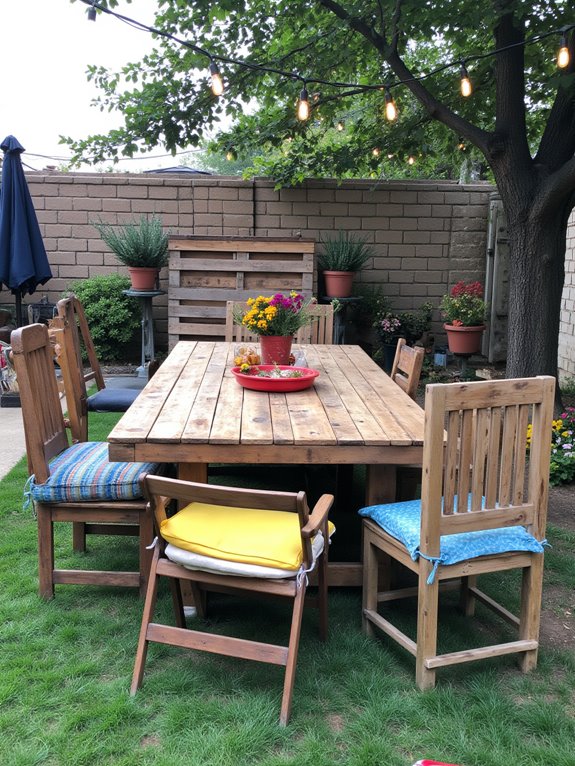 versatile pallet dining set