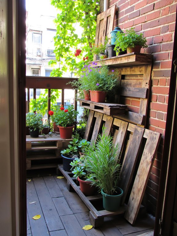 vertical garden using pallets