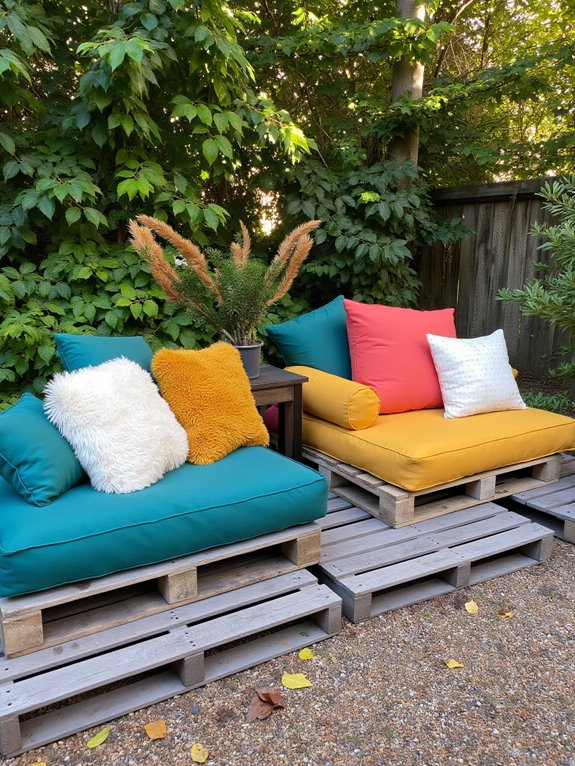 vibrant cushions enhance comfort