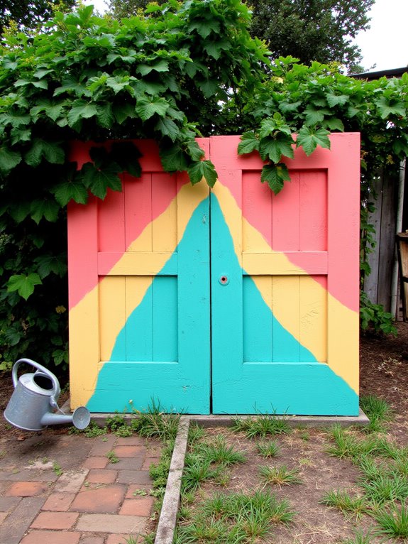 vibrant diy painted backdrops