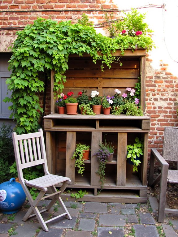 vibrant flowers and herbs