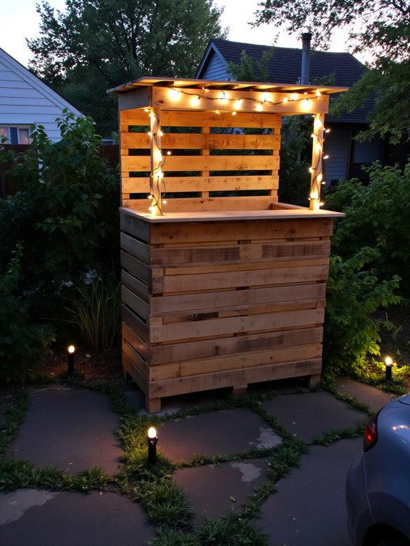 vibrant led lit pallet bar