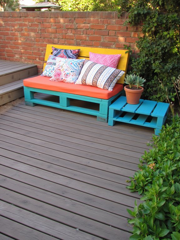 vibrant paint for pallet furniture