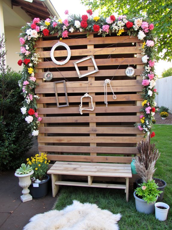 vibrant pallet backdrop designs