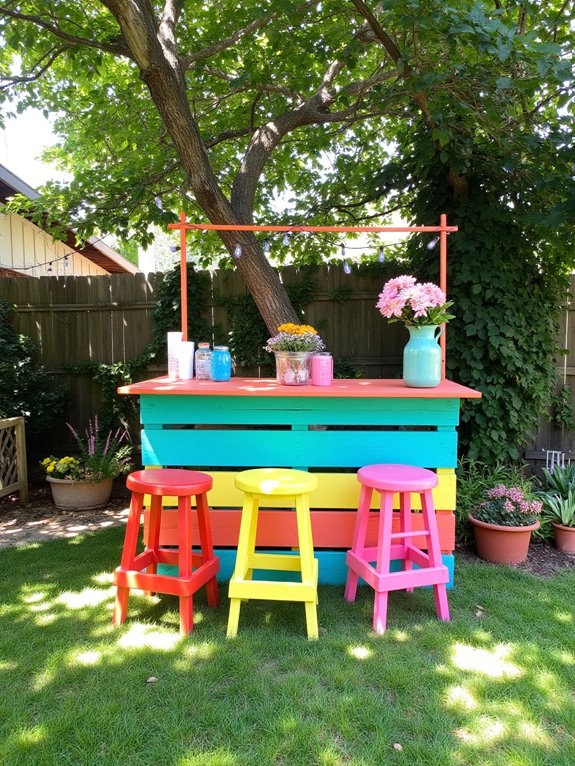 vibrant summer pallet bar
