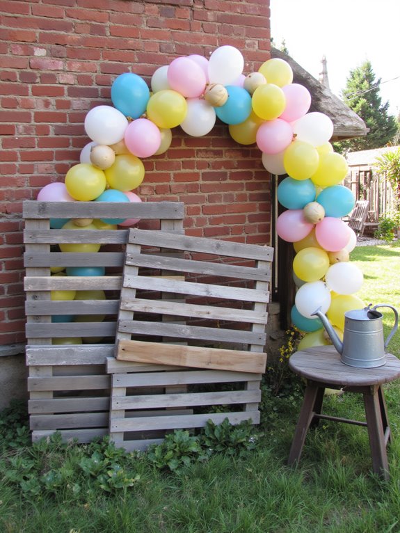 vintage balloon backdrop ideas
