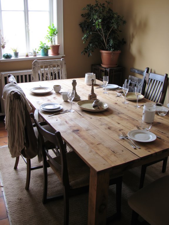 warm pallet dining table