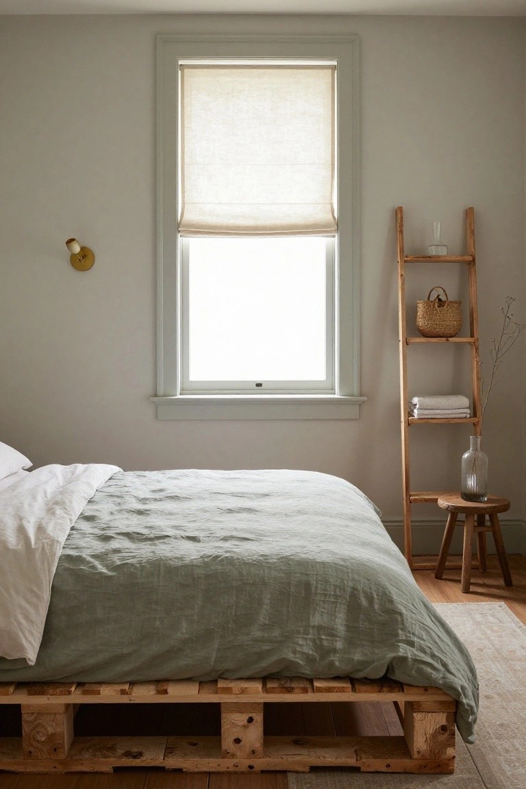 Simple Pallet Platform Bed