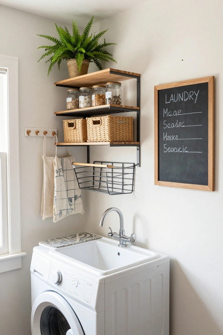 Laundry Room Wall Shelves