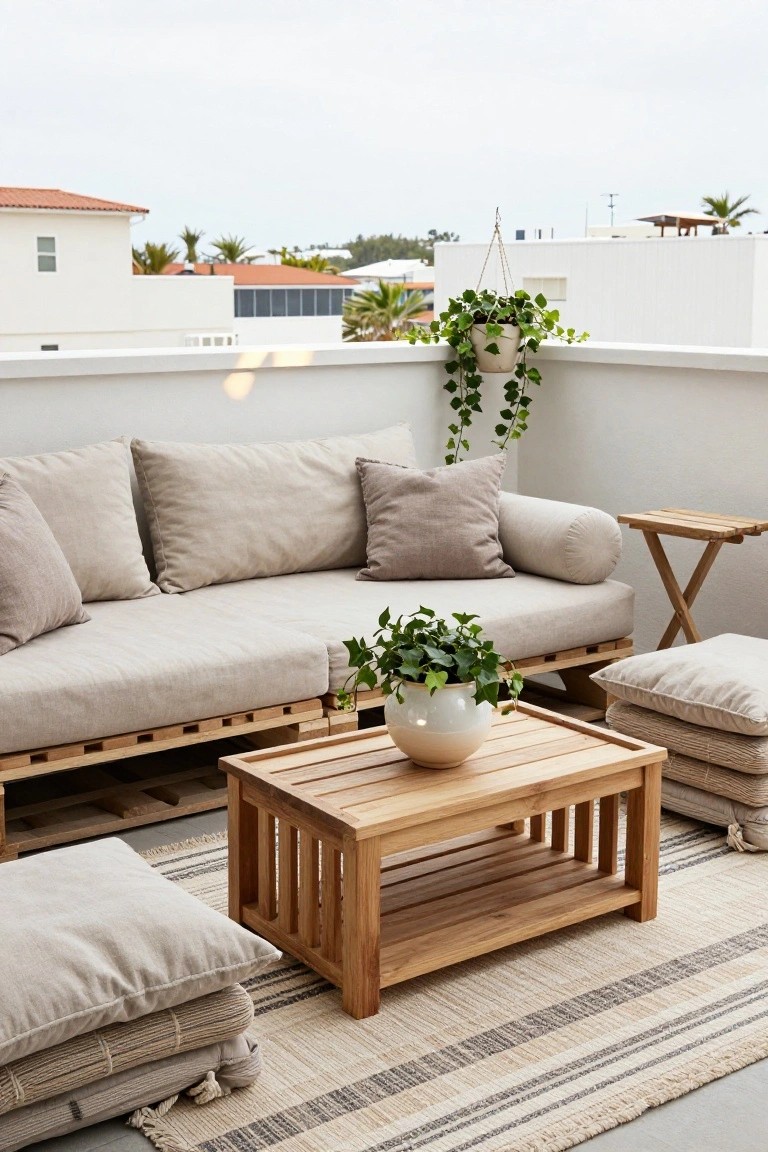 Pallet Sofa for Balcony Lounging