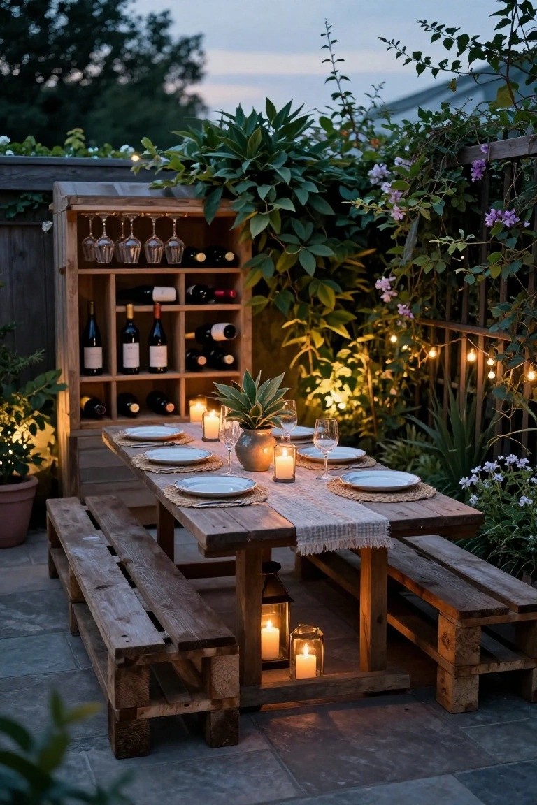 Pallet Dining Table for Backyard Gatherings