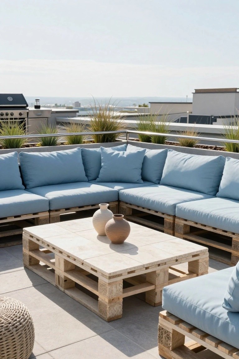 Pallet Corner Sofa for the Terrace