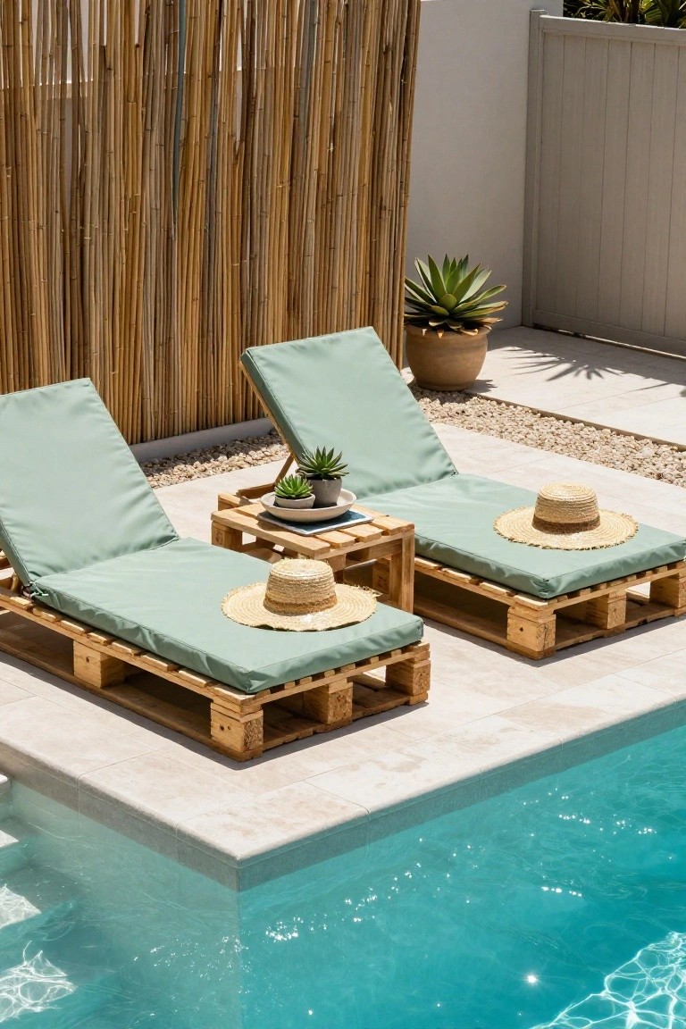 Poolside Pallet Loungers